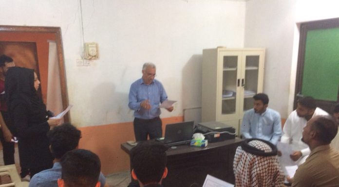 دورة تدريب على كيفية توزيع المهام للمتطوعين في انتخابات 2018 بالتنسيق مع منتدى ذي قار للتنمية